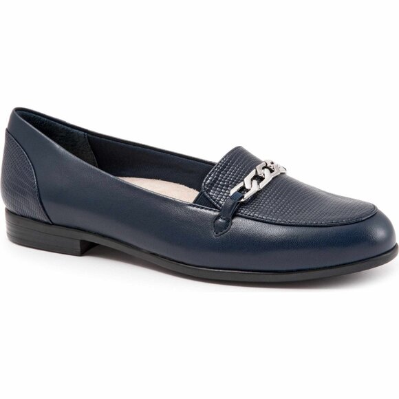 NWOB TROTTERS Black Leather Anastasia Loafers Flats Shoes - 7N - Picture 1 of 13